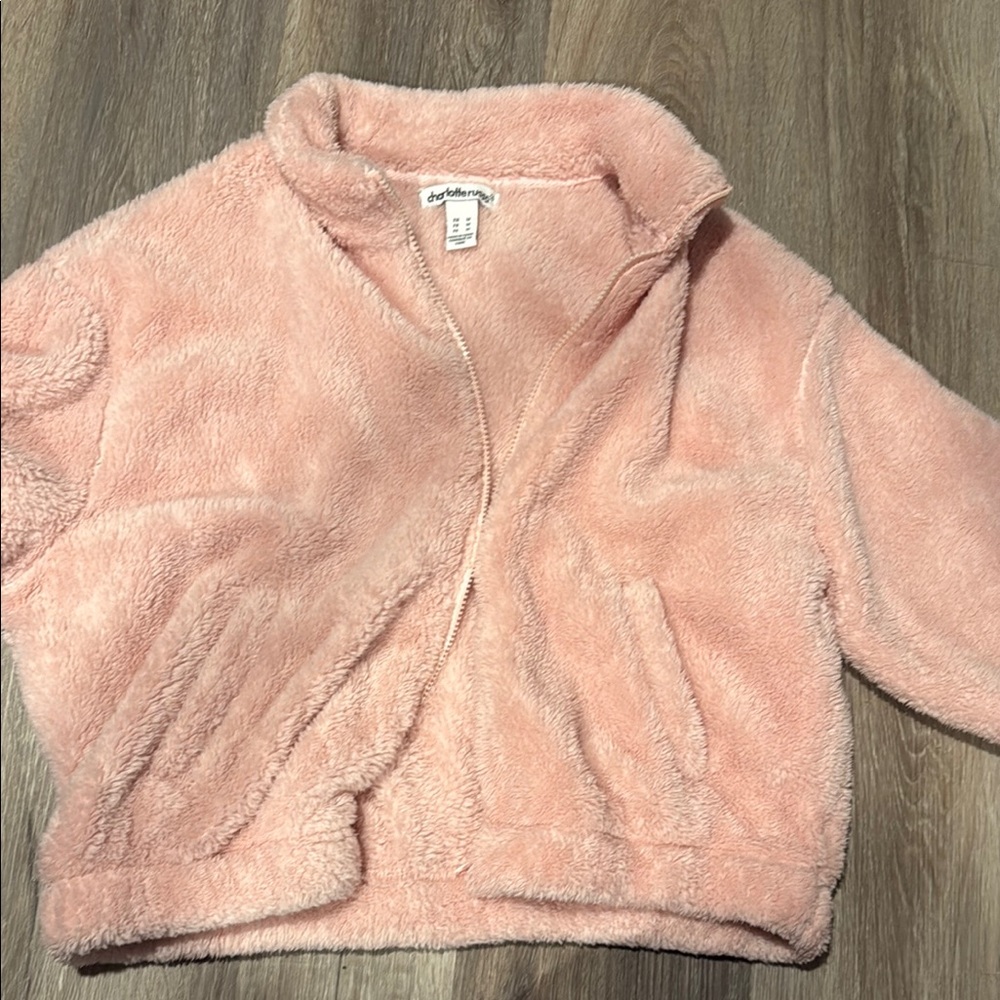 Charlotte Russe Pink Puffer Jacket Cozy Zip-Up